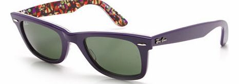  Ray-Ban 2140 Wayfarer Dark Purple on Flowers