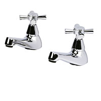 Quadra Contemporary Cross Basin Tap Pair