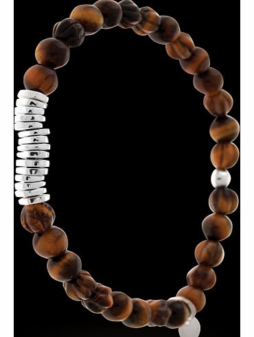 Mens Tigers Eye Bead Bracelet BL0203