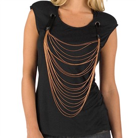 Womens Jardine Bow Back T-Shirt Black