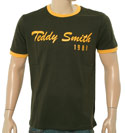 Dark Green T-Shirt with Printed Logo