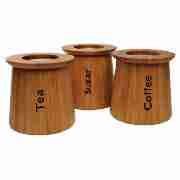 Bamboo Tea, Coffee & Sugar Set