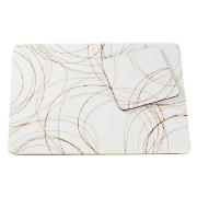 Cream Swirl Placemat & Coaster Set 12 Pack