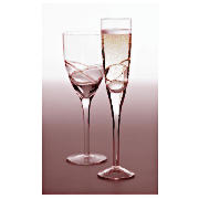 Drizzle Champagne Flute Silver, 4 apck