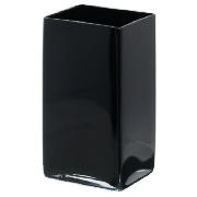 Glass Tank Vase 18cm Black