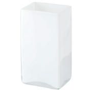 Glass Tank Vase 18cm White