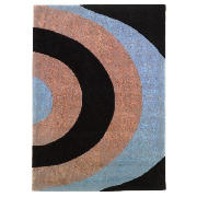 Graduated Semi Circles Rug, Duck Egg