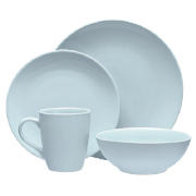 Tesco Mono Dinnerware Set 16 piece, Blue