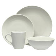 Tesco Mono Dinnerware Set 16 piece, Cream