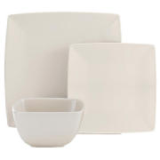 Mono Matt Square Dinner Set 12 piece Cream