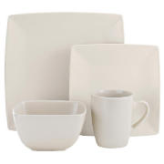 Mono Matt Square dinner Set 16 piece Cream