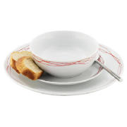 red scribble 12 piece dinner set