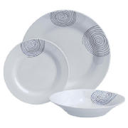 tesco spiral tableware set 12 piece