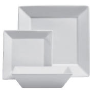 tesco square porcelain 12 piece set