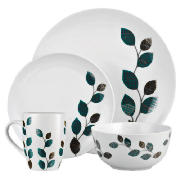 tesco Textured Leaf 16 pce dinner set