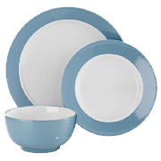 Two Tone Dinner Set 12 piece, Blue