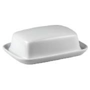 tesco white porcelain butter dish, egg cup 4