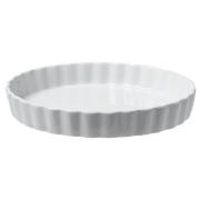 Tesco white porcelain flan dish