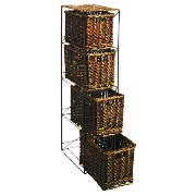 Tesco Willow 4 draw tower dark natural