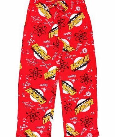 The Big Bang Theory Bazinga Red Adult Lounge Pants (Adult X-Large)