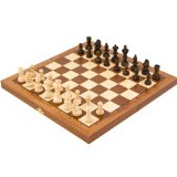 14 Inch Olympic Intarsy Folding Chess Set