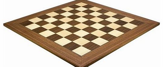 23.6 Inch Walnut and Maple Deluxe Chess Board