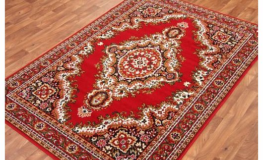 Traditional Red Medallion Rug 120cm x 170cm (3ft 11`` x 5ft 7``)