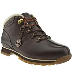 Male Splitrock Burn Leather Upper Casual Boots in Dark Brown, Natural