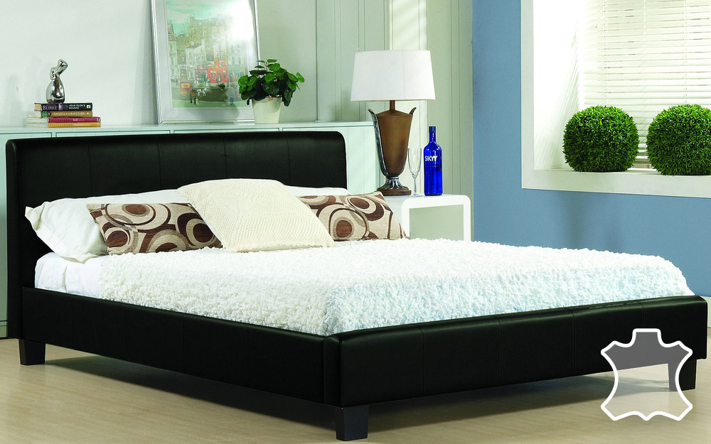 Hamburg Real Leather Bedstead,