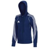 ADIDAS Ladies T8 Team Hoody , S, WHITE/BLACK/SILVER