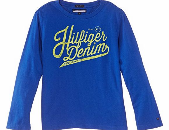 Boys Federer Cn Long Sleeve T-Shirt, Blue (Surf The Web/Peacoat), 14 Years