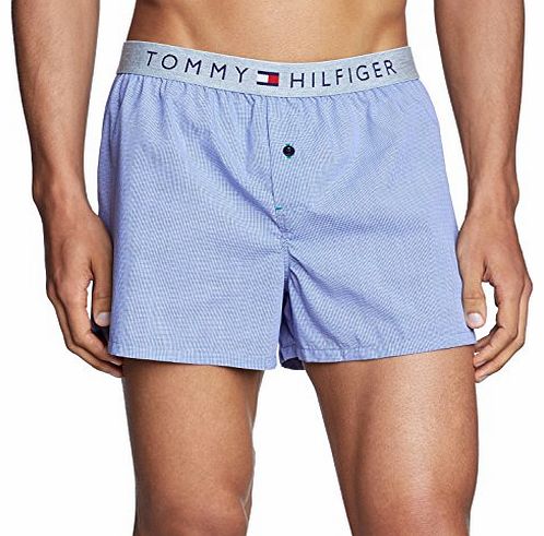 Mens Petric Woven Boxer Checkered Boxer Shorts, Blue (Peacoat-Pt 409), Small