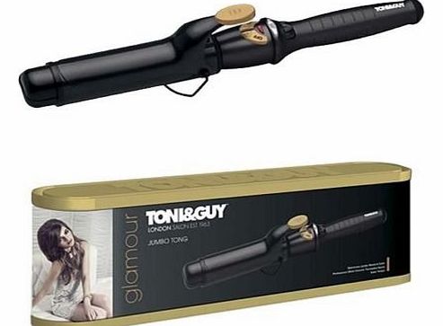 HIGH QUALITY TONI amp; GUY JUMBO CERAMIC TOURMALINE 38MM BARREL TONGS HAIR CURLER