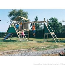 Sherwood Tower Wooden Climbing Frame Set 2 - TP Toys