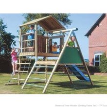 Sherwood Tower Wooden Climbing Frame Set 3 - TP Toys