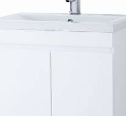 600mm Gloss White 2 Door Vanity Unit