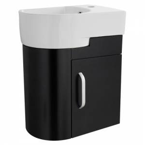 Carlton Black Cloakroom Wall Mounted Unit - left