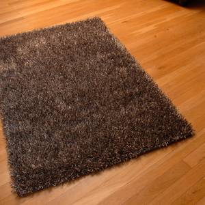 Cuba Platinum Shaggy Rug 120cm x