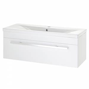 White Bathroom Wall Hung Vanity Unit Basin Sink