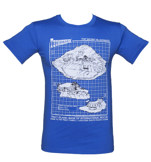 Mens Thunderbirds Tracy Island Blueprint