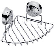 Croydex Twist and Lock Chrome Corner Soap Dish