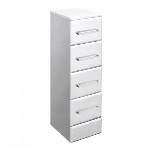 High Gloss White 4 Drawer Unit 300 x 330