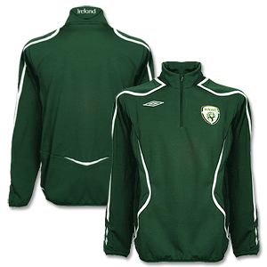 08-09 Ireland 1/2 Zip Fleece Top - Green/White