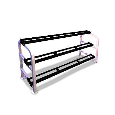 U1004 3 Tier Horizontal Curved End Dumbbell Rack