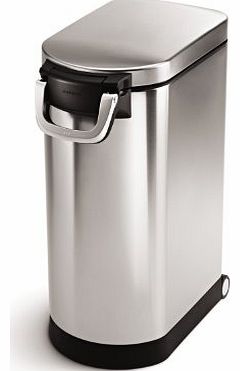 simplehuman Food Bin, Pet Food, Flour, Rice, Sugar, Charcoal or Bird Seed - 14 Kg