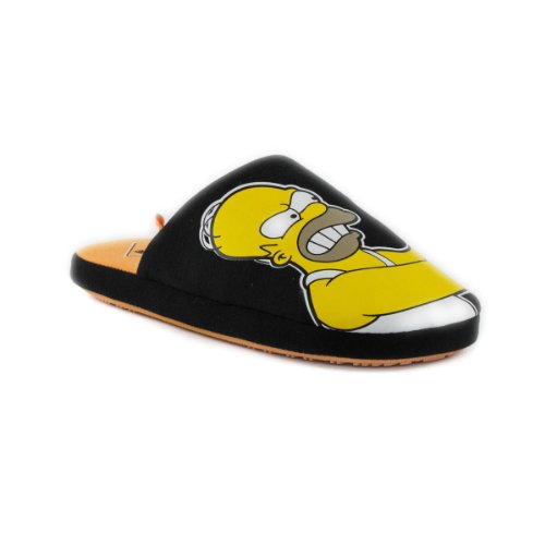 The Simpsons Mens Black Novelty Mule Slipper - Size 10 - Black