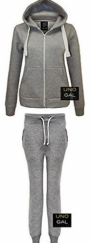  LADIES TRACKSUIT JOGGING BOTTOMS WOMENS PANTS JOGGERS HOODIE SIZES 8-14 (L (12), Light Grey)