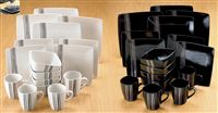 16 Plus 16 Square Contrast Branch Dinner Set Offer