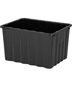 Unbranded 28 Litre Supa Nova Plastic Storage Crate - Black