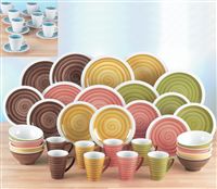 32 Piece Metro Spinwash Dinner Set